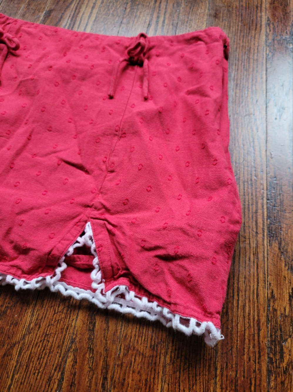 West Of Melrose Red/ White Trim Mini Skirt Size Small, Travel Casual Vacation - Picture 5 of 12